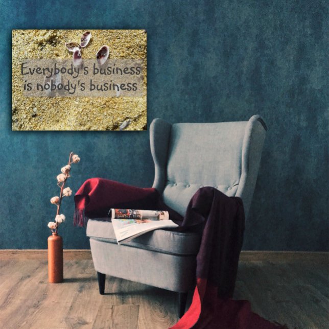 Sabedoria de negócios de todos dizendo poster (Criador carregado)