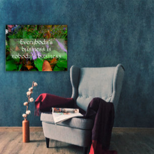 Sabedoria de negócios de todos dizendo poster