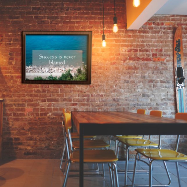 Sabedoria de sucesso dizendo poster de foto (Criador carregado)