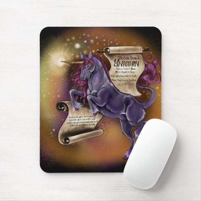 Sabedoria de um Unicórnio, mousepad (Com mouse)