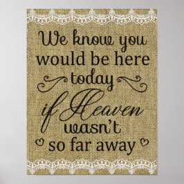 Sabemos Que Estarias Aqui, Poster De Casamento