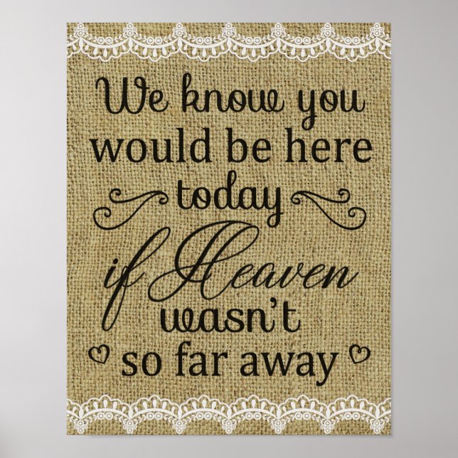 Sabemos Que Estarias Aqui, Poster De Casamento (Frente)