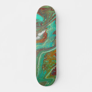 Saber Dance 3 Green Red Abstrato skateboard Deck