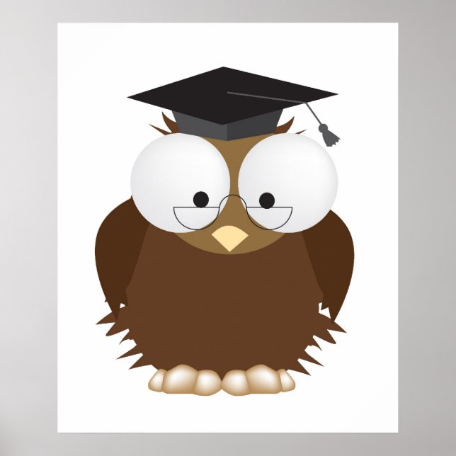 sábia coruja esculpida impressão (Frente)