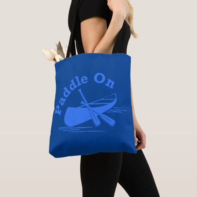 Saca de Tote de Impressão Total Paddle On Design,  (Close Up)
