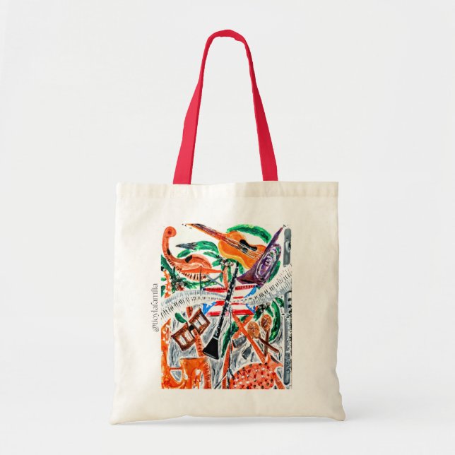 Saca La Música Bolsa Tote (com Poema) (Frente)