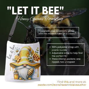 Saca Tote "Let It Bee" Honey Gnome