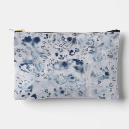Saco cosmético de maquiagem azul padrão-leopardo c
