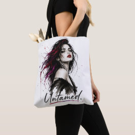 Saco de algodão tote minimalista e indomável. Decl