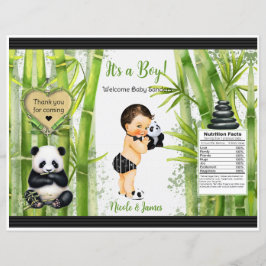 Saco de Batata Tema Panda Bambu Bebê Menino