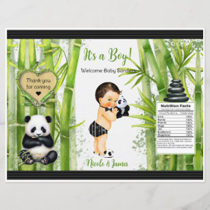 Saco de Batata Tema Panda Bambu Bebê Menino