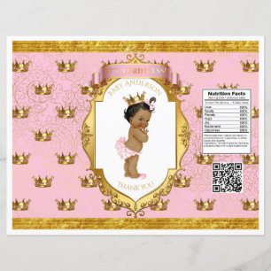 Saco de fichas rosa dourado para menina negra amer