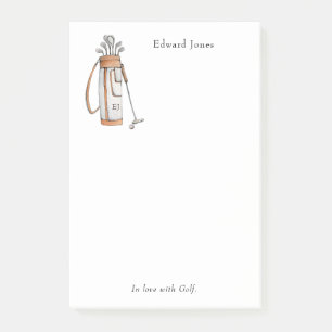 Saco de Golfe Elegante com Bloco de Notas de Inici