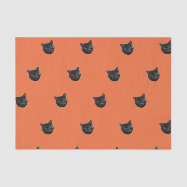 Saco de presente de papel de gato preto das bruxas (Frente )