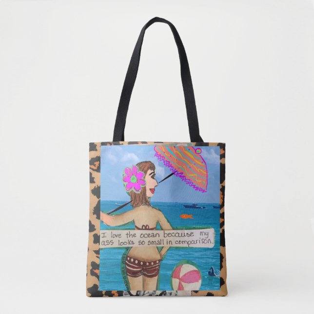 Saco de tote - cão preto  (Frente)