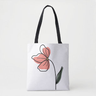 Saco de Tote das Flores abstrato Minimalistas