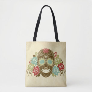 Saco de Tote de Açúcar Floral Colorido
