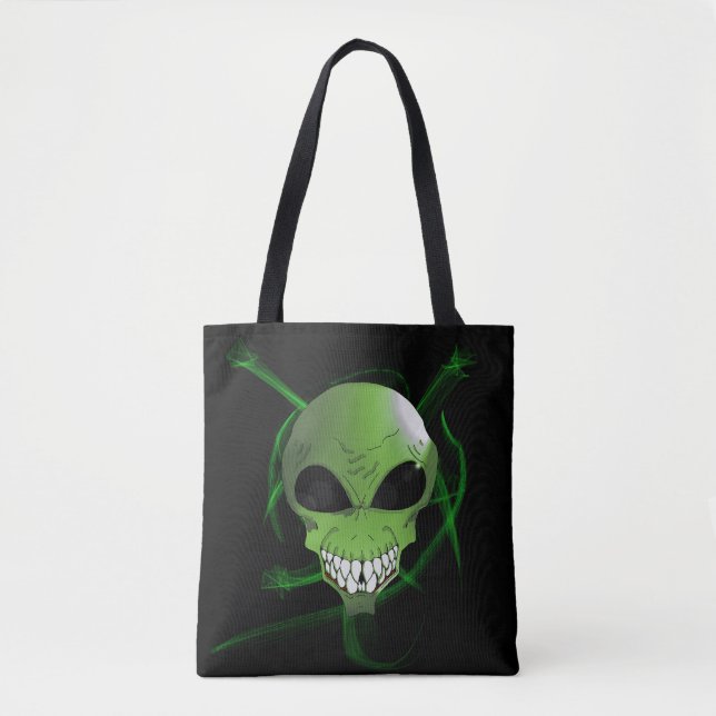 Saco de Tote de Alienígena Verde (Frente)