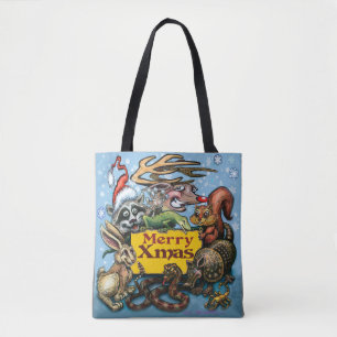 Saco de Tote de Animais de Natal
