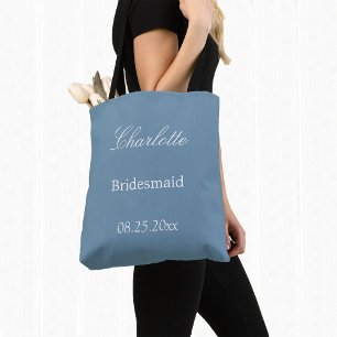 Saco de Tote de Bridesmaid Azul Elegante
