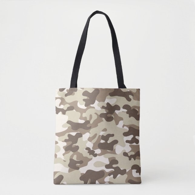 Saco de Tote de Camuflagem Castanha (Frente)
