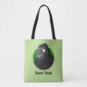 Saco de Tote de Cartoon de Gorila Personalizado
