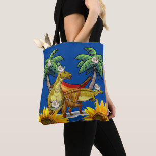 Saco de Tote de Dinossauro de Girassol