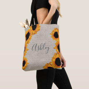 Saco de Tote de Girassol Radiante Personalizado