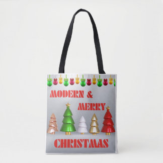 Saco de Tote de Natal Moderno - Design de Natal
