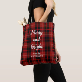 Saco de tote de Natal personalizado comprando
