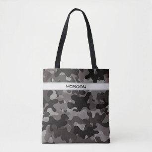 Saco de Tote de Nome Personalizado com Padrão de C