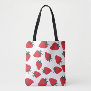 Saco de Tote de Padrão de Morango