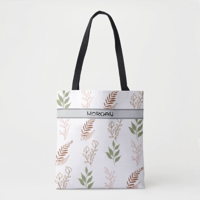 Saco de Tote de Padrão de Seta Personalizável com  (Frente)