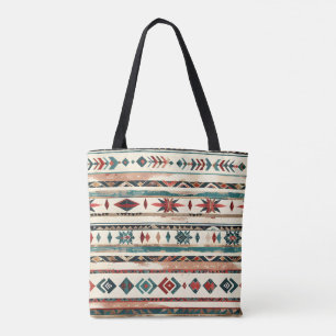 Saco de Tote de Padrão Geométrico Colorido