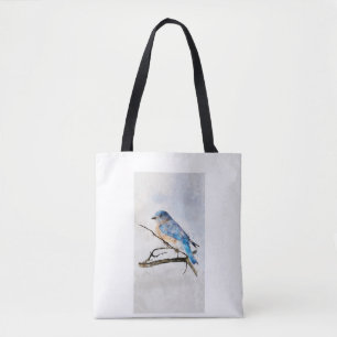 Saco de tote de pássaro azul