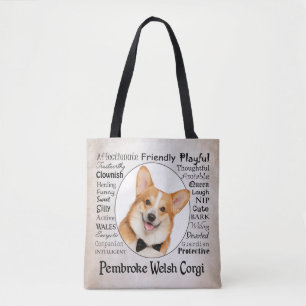 Saco de Tote de Traços Corgi