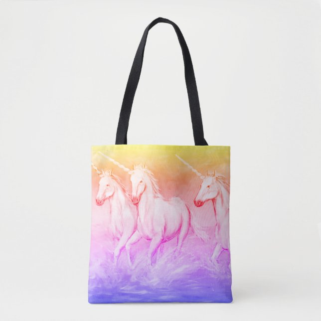 Saco de Tote de Unicórnios Magnéticos (Frente)