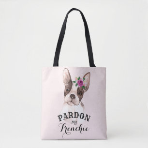 Saco de Tote do Bulldog Francês - Rosa