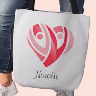 Saco de Tote do Coração do Namorados Personalizado