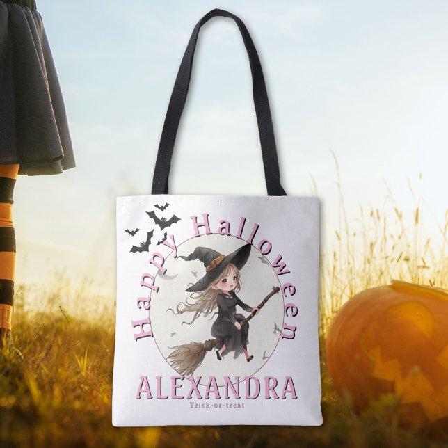 Saco de Tote do Docinho da Bruxa Personalizada (Criador carregado)