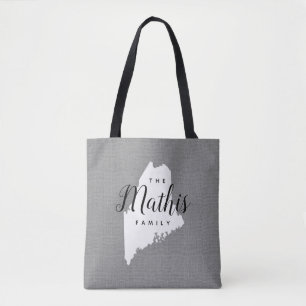Saco de Tote do Estado do Monograma da Família Mai