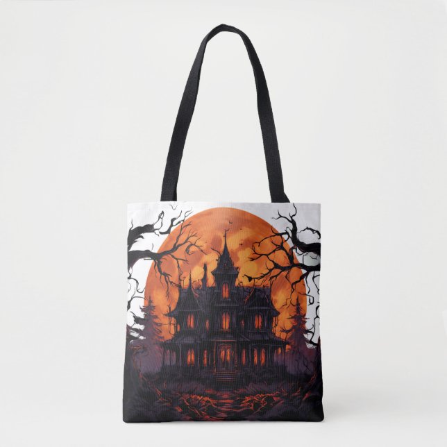 Saco de Tote do Halloween House Spooky (Frente)