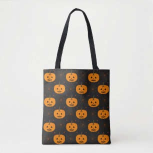 Saco de Tote do Padrão de Abóbora do Halloween