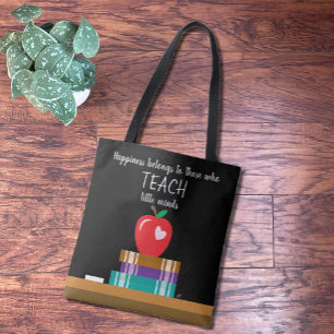 Saco de Tote do Professor Chalkboard Faux com Cota