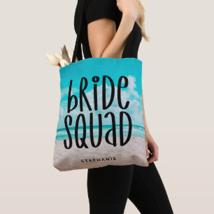 Saco de Tote do Quadrado de Praia Personalizado