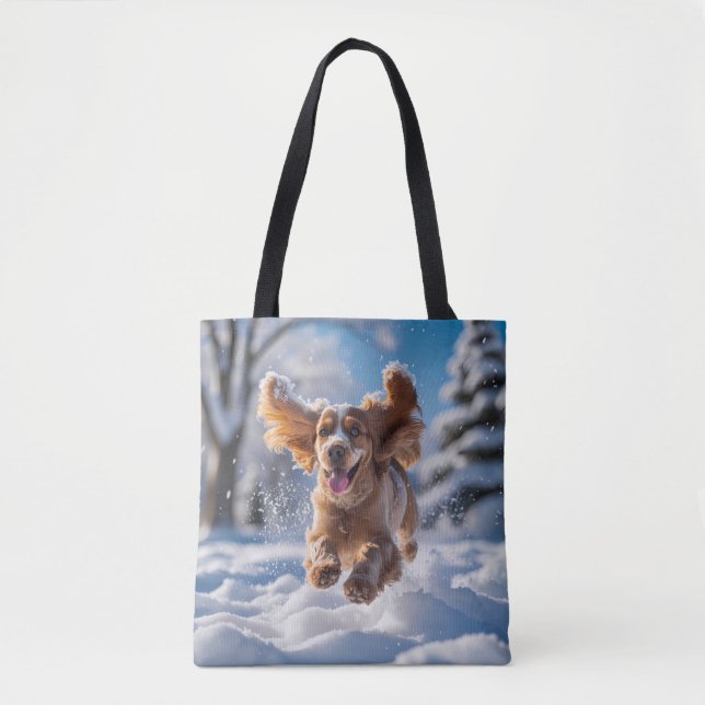 Saco de Tote Elegante do Cocker Spaniel (Frente)