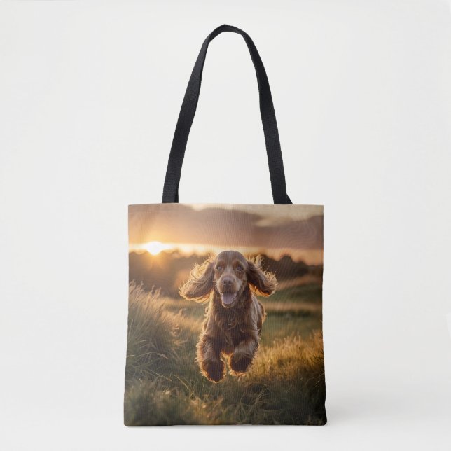 Saco de Tote Elegante do Cocker Spaniel (Frente)