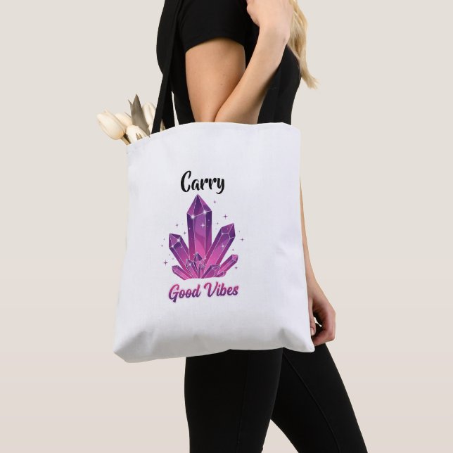 Saco de Tote em Boas Vibes do carregar | Typogra d (Close Up)