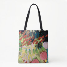Saco de Tote em Flores no design da Noite
