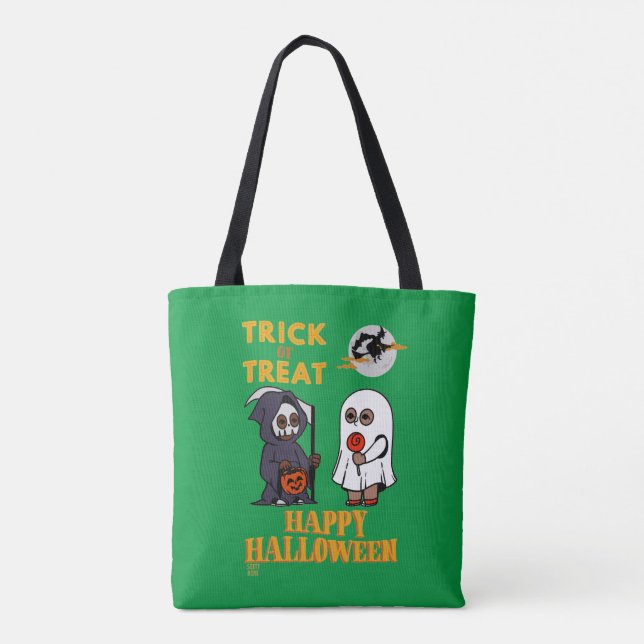 saco de tote engraçado "HALLOWEEN 1" (Verso)